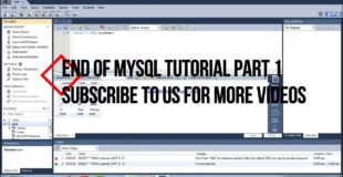 MYSQL Tutorial Part 1