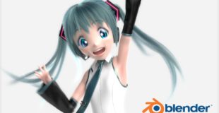 Miku-san: “Miku Miku Mii” (in Blender 3D)