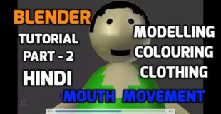 [Hindi] Blender Amination Character Tutorial-2 | Colouring,Clothing,Mouth Movement | Blender guru