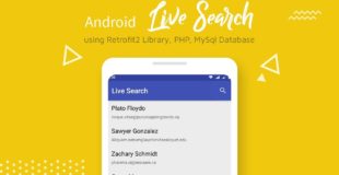Android Live Search (Retrofit2, PHP, MySQL) – | RecyclerView, SearchView |