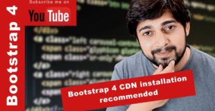 Bootstrap 4 CDN installation   recommended