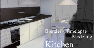 Blender 3D modeling timelapse – Kitchen