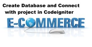 E Commerce website 2018 in Codeigniter & MYSQL | part 6 create database and connect with project
