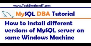 How to install different versions of MySQL server on same Windows Machine – MySQL DBA Tutorial