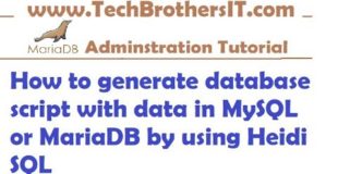 How to generate script for entire database with Data for MySQL or MariaDB by using Heidi SQL