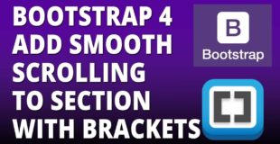 Bootstrap 4 Add Smooth Scroll To Section with Bootstrap 4 and Brackets Text Editor