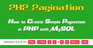 Pagination in PHP with MySQL