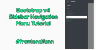 Bootstrap 4 Sidebar Navigation Menu Tutorial