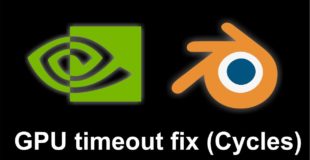 How to solve a common Blender GPU timeout render error (windows)