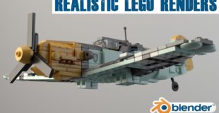How To Realistically Render Lego Models in Blender – Import LDRAW LDD Tutorial Lego WW2 Bf109 Plane