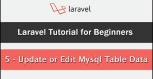 Laravel Tutorial for Beginners – Update or Edit Mysql Table Data