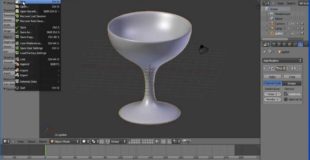 Blender Tutorial Making a Model of a Goblet/Wine Glass Using the Spin Tool (Lathe Operation)