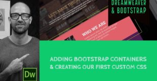 Adding Bootstrap containers & creating our first custom CSS – Dreamweaver Tutorial [12/54]