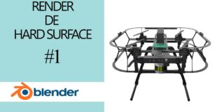 Render Hardsurface – Iluminacion- Cycles – Blender – Directo [Tutorial Español] Drones