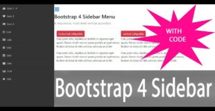 Bootstrap 4 sidebar menu with submenu responsive  with code 2018
