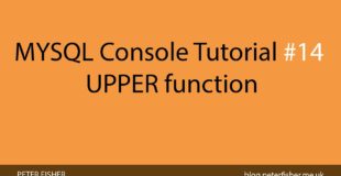 MYSQL Console Tutorial #14 Using the UPPER function in MYSQL