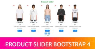 E-Commerce Product Slider Using Bootstrap 4