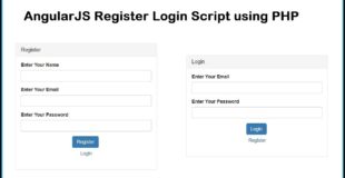 AngularJS Register Login Script using PHP Mysql