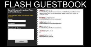 Flash Website Guestbook AS3 MySQL Tutorial and Free Editable Source Files