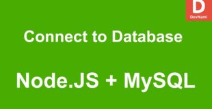 Node.JS How to Connect to MySQL Database