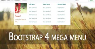 How to Create Mega Menu with Bootstrap 4 with CODE