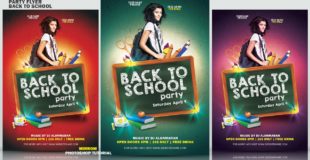 Photoshop Basic Tutorial Make a Party Flyer Back To School