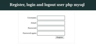 User registration PHP and MySQL 1