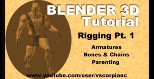 Blender 3D Tutorial – Rigging (pt.1) Character Armatures & Bones Basics by VscorpianC