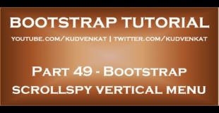 Bootstrap scrollspy vertical menu