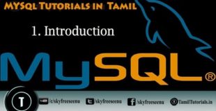 MYSQL Tutorials in Tamil 1  Introduction