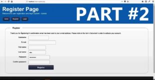PART #2: Registration and Login System Tutorial Using PHP and MYSQL