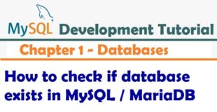 How to check if database exists in MySQL – MySQL Developer Tutorial