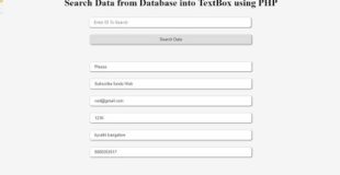 how to search data from database in textbox using PHP MySql