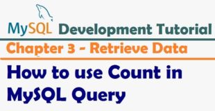 How to use Count in MySQL Query – MySQL Developer Tutorial | MySQL Tutorial for Beginners