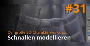 Blender 3D-Charakterworkshop Teil 1 | #31 – Schnallen modellieren