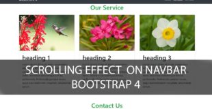 scrolling effect on Navbar -bootstrap 4  tutorial