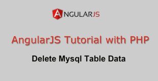 AngularJS Tutorial with PHP – Delete Mysql Table Data