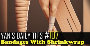 Yan's Daily Tips #107 – Bandages With Shrinkwrap – Blender Tutorial