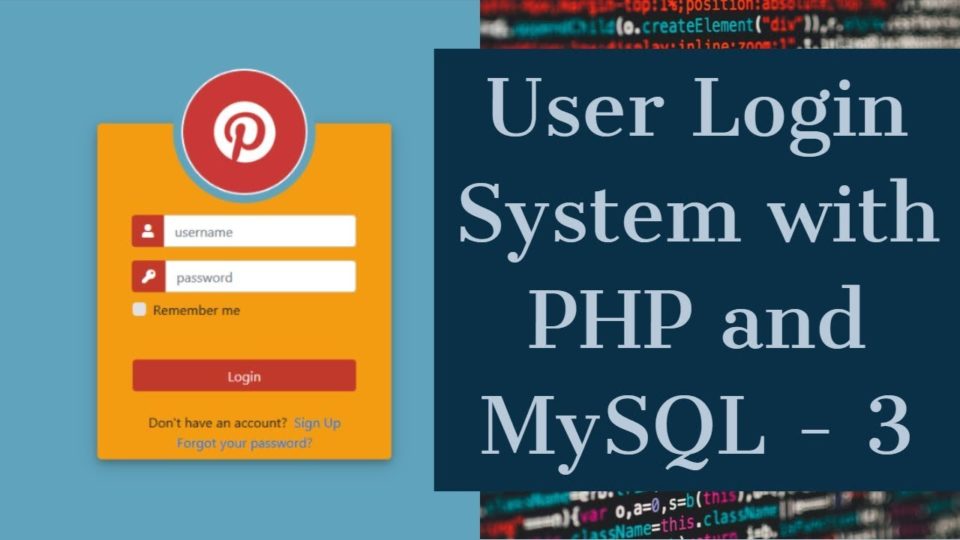User Login System With Php And Mysql 3 Php And Mysql Database With 6611