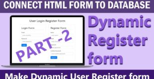 How to Connect User Register HTML form to MYSQL Database Using PHP