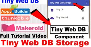 Tiny Web DB Storage | TinyWebDB Full Tutorial |  Thunkable | Appybuilder | Makeroid