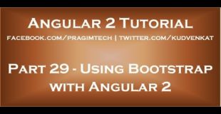Using Bootstrap with Angular 2