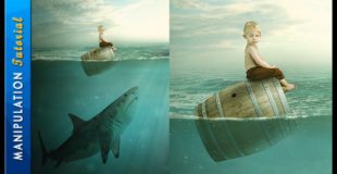 Photoshop Photo Manipulation Tutorial : Boy & Shark – Under Water Scene