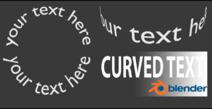 Curved Text In Blender 3D Tutorial For Beginner