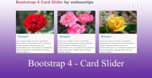 Bootstrap 4 card slider