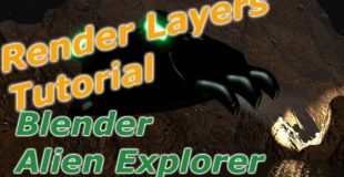 Blender – Alien Explorer – Glare and Render Layers