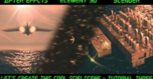 After Effects || Element 3D || Blender || Create an Ocean Scifi Scene Tutorial Part 3