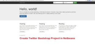 How To Create Twitter Bootstrap Project in Netbeans + Generate Default Bootstrap Template