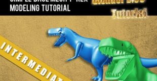 How To Simple Base T-Rex Dinosaur Modeling Tutorial in Blender 2.69