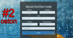 How to create a Registration Form  –  HTML,CSS & BOOTSTRAP #2